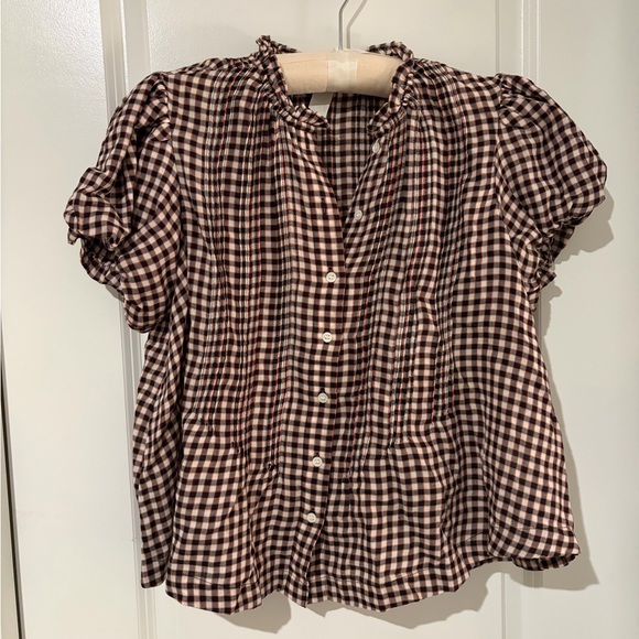 Doen Millie Top in Delphine Plaid - Picture 2 of 6